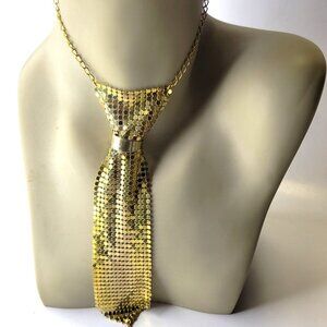 Gold Tie Mesh Necklace